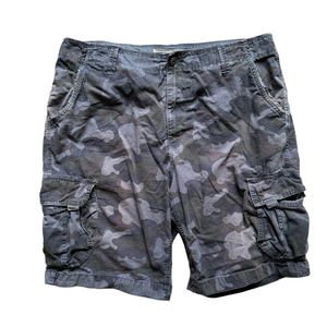 Chor Dark Gray Camouflage Cargo Shorts Size 38 Streetwear Industrial Basic